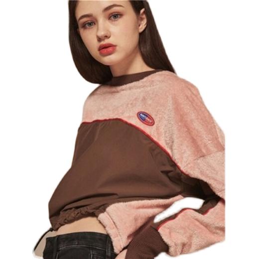 AINTCRACK WOVEN COLOR BLOCK CROP SWEATSHIRT 女士卫衣 PINKJPY带授权招加盟代理 商品图1