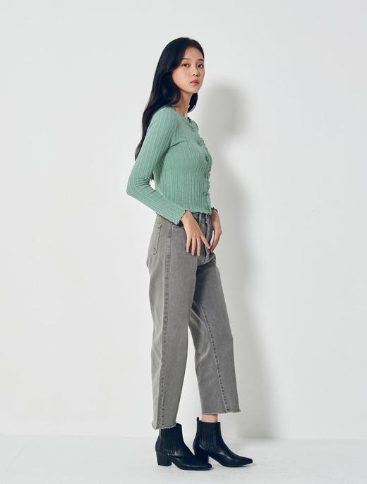 8seconds Wrinkled cardigan浅绿色皱纹电缆开衫女款JPY带授权招加盟代理 商品图2
