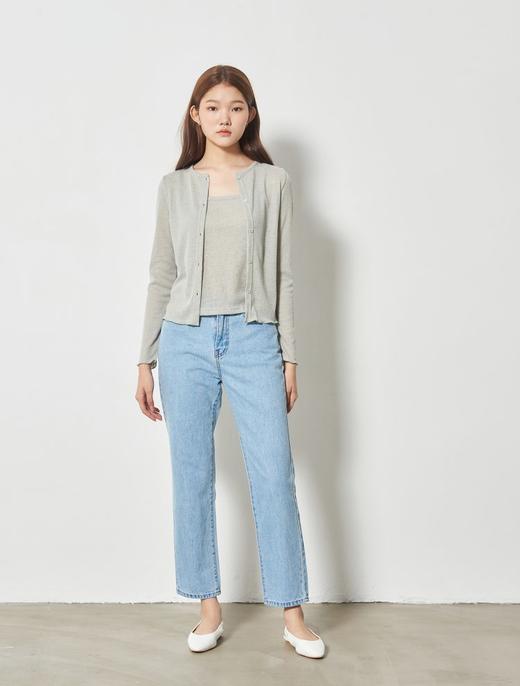 8seconds rib frill cardigan卡其色无袖套装纽扣罗纹T恤JPY带授权招加盟代理 商品图1