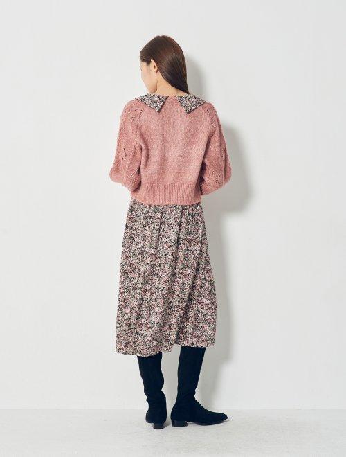 8 seconds cable cropped knit cardigan 女款浅粉色短款针织开衫JPY带授权招加盟代理 商品图2