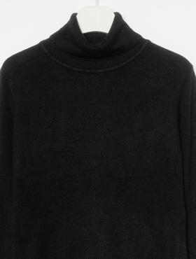 8 seconds Black rib turtleneck knit黑色罗纹​​高领针织衫JPY带授权招加盟代理