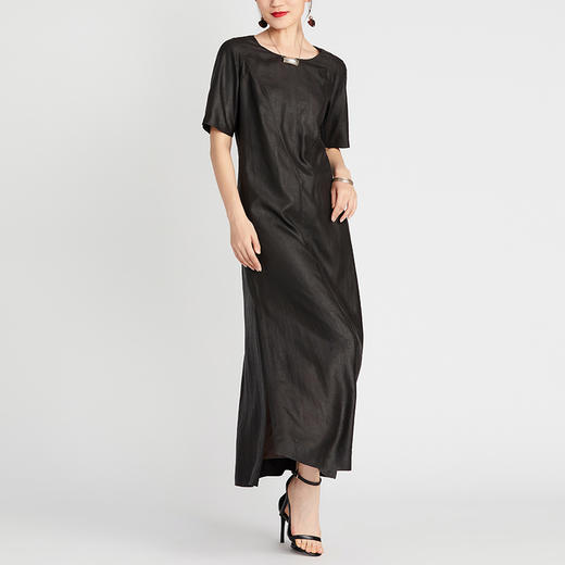 TANGY Collection/天意精品2021年春季新品聊春系列莨绸线迹礼服裙 商品图1