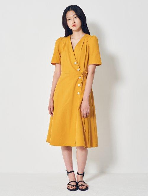 8seconds Pattern sewing芥末色Pintuck连衣裙女款#110771KY2JPY带授权招加盟代理 商品图2