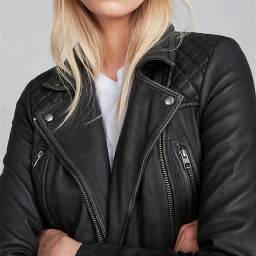ALLSAINTS WL047C CARGO BIKER BLACK GREY 女士皮夹克JPY带授权招加盟代理 商品图1
