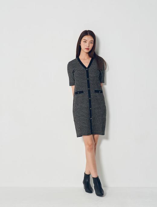 8seconds Pattern sewing黑色珍珠花呢连衣裙女款#12085UDY15JPY带授权招加盟代理 商品图1