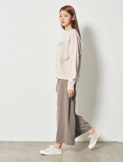 8seconds Printed Fleece Sweatshirt米色刺绣字母套头衫女款JPY带授权招加盟代理 商品图2