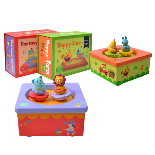 弥鹿旋转音乐盒八音盒摆件新年生日礼物 商品图0