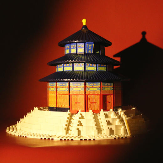 万格中国北京天坛5222世界名筑儿童启蒙建构拼插积木 商品图3