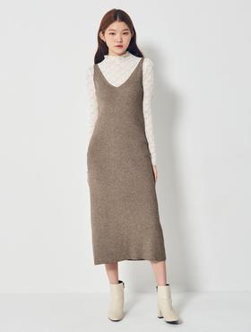 8seconds Apple flower米色修身喇叭连衣裙女款#32085ULY6AJPY带授权招加盟代理