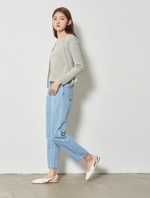 8seconds rib frill cardigan卡其色无袖套装纽扣罗纹T恤JPY带授权招加盟代理 商品图2