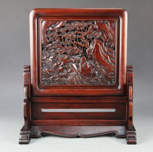 圣人泛舟°明式简座小插屏 商品图2