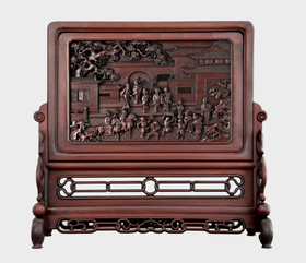 喜报频传°简座插屏50*48cm