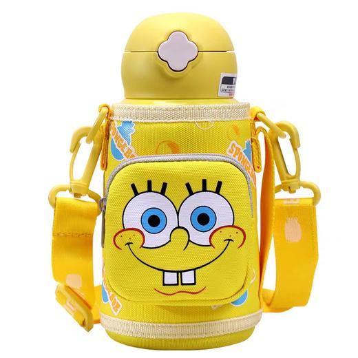 杯具熊海绵宝宝儿童保温杯带吸管两用水杯15  BJX 商品图0