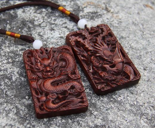 龙凤呈祥°酸枝木挂牌 商品图1