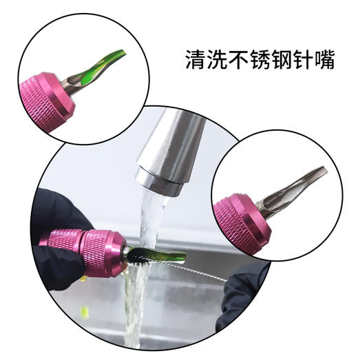 不锈钢手柄刷清洁刷针嘴清理刷纹身针清洗刷 商品图1