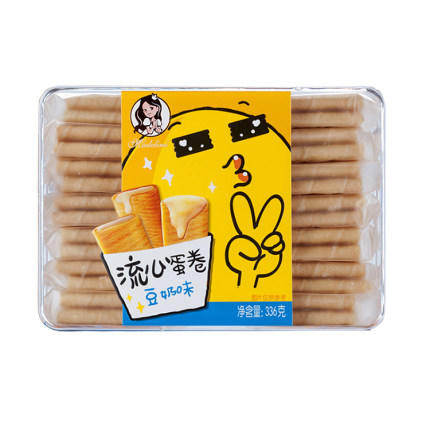 336g流心蛋卷 豆奶味 商品图0