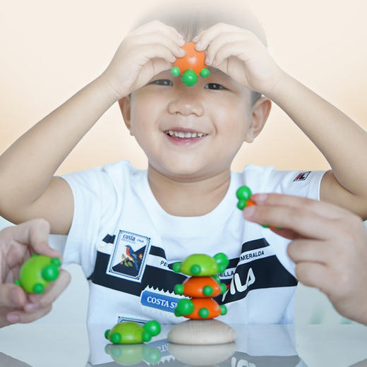 儿童益智动脑木质玩具趣味互动宝宝亲子游戏-Milaniwood叠叠龟 商品图7