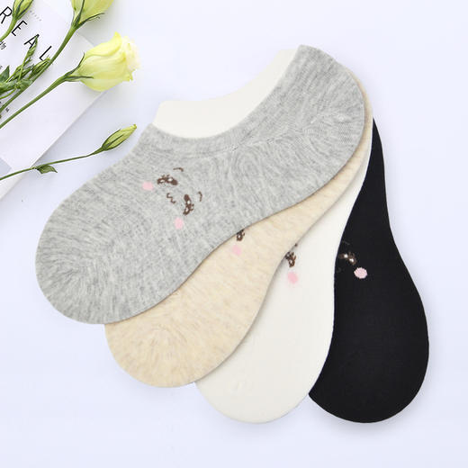 【49元6双】女丨休闲船袜，精梳棉面料，柔软吸汗舒适【 812305】 商品图0