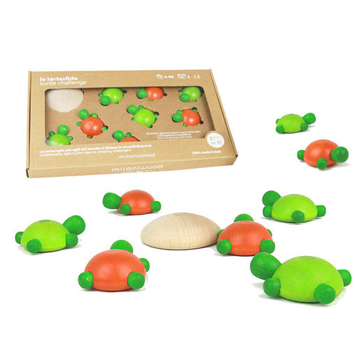 儿童益智动脑木质玩具趣味互动宝宝亲子游戏-Milaniwood叠叠龟 商品图3