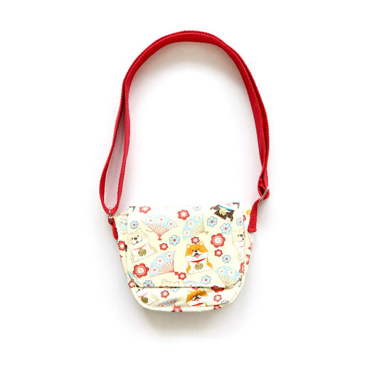 HUJI祤集Flap斜挎包风の花花扇樱花柴犬 商品图1