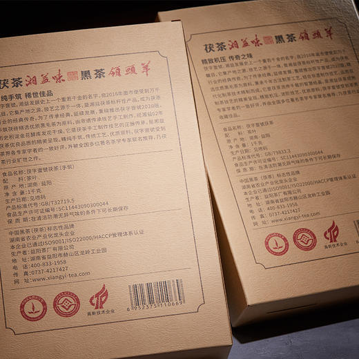 安化黑茶 湘益 2020年 茯字壹号 1kg手筑+1kg机压 商品图4