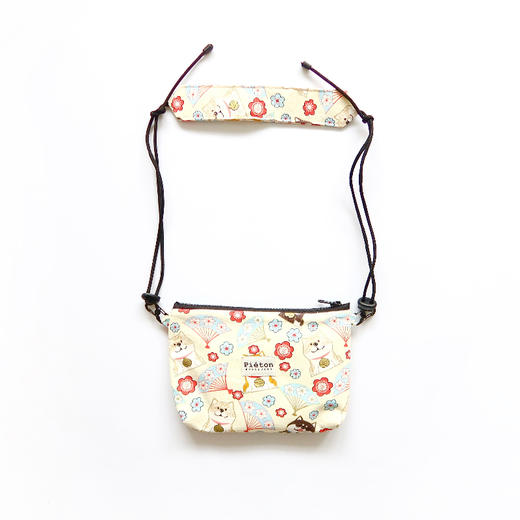 HUJI祤集pieton斜挎包风の花花扇樱花柴犬 商品图1