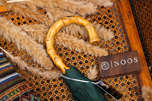 foxumbrella竹节便携折叠伞墨绿色