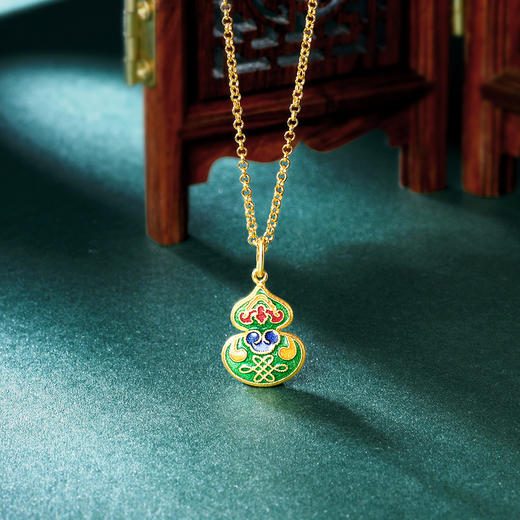 古法工艺掐丝浮雕葫芦手链 项链 耳饰  商品图4