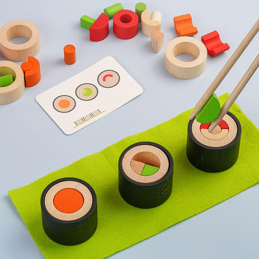 木制积木拼装益智动脑智力玩具男女孩亲子游戏Milaniwood寿司高手 商品图4