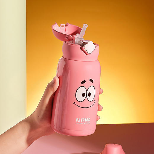 杯具熊海绵宝宝儿童保温杯带吸管两用水杯15  BJX 商品图2