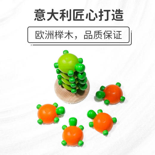 儿童益智动脑木质玩具趣味互动宝宝亲子游戏-Milaniwood叠叠龟 商品图1