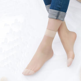 女丨爆款透明水晶丝短丝袜 女 5双装【0005】