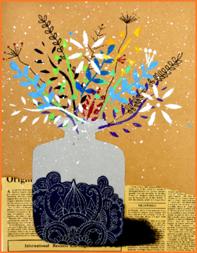 《趣画一瓶美丽的花》拓印/漏印【自动发货：下单后，点击手机短信中收到的链接，即可获取文件下载的链接；如有任何问题，可添加客服微信hm33268获得帮助】
