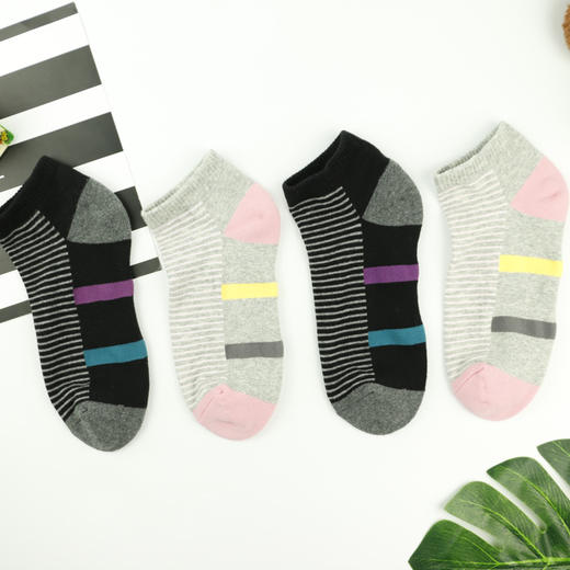【49元6双】女士短筒半毛圈运动袜 夏季运动舒适透气【722701】 商品图0