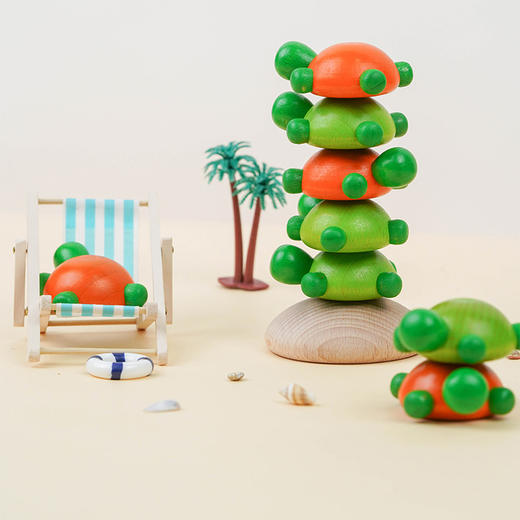 儿童益智动脑木质玩具趣味互动宝宝亲子游戏-Milaniwood叠叠龟 商品图4