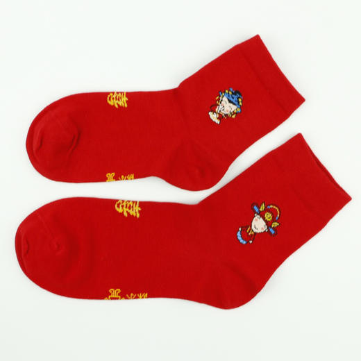 男女丨结婚婚庆红袜子大红色 男女 情侣款【6双6折 2双装 2121201/2122206】 商品图0