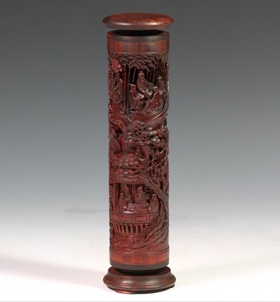 《兰亭雅集》小叶紫檀香筒