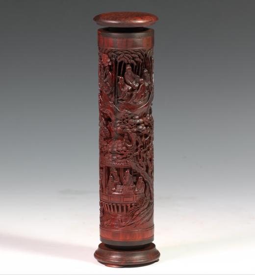 《兰亭雅集》小叶紫檀香筒 商品图0