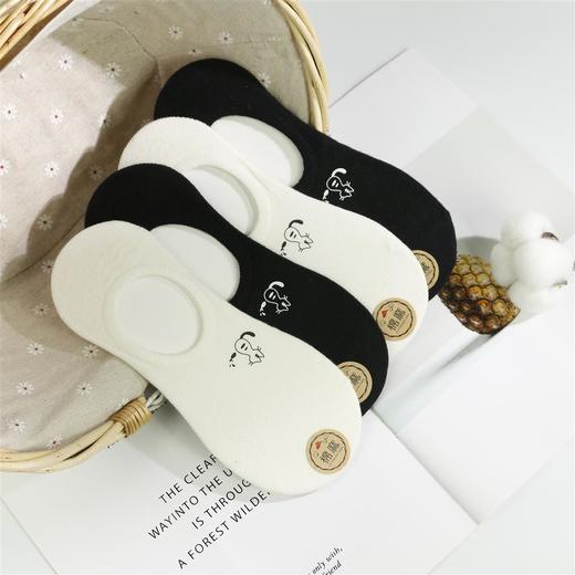 【49元6双】女丨女士棉麻船袜纯色短筒袜防滑短袜【2012302】 商品图1