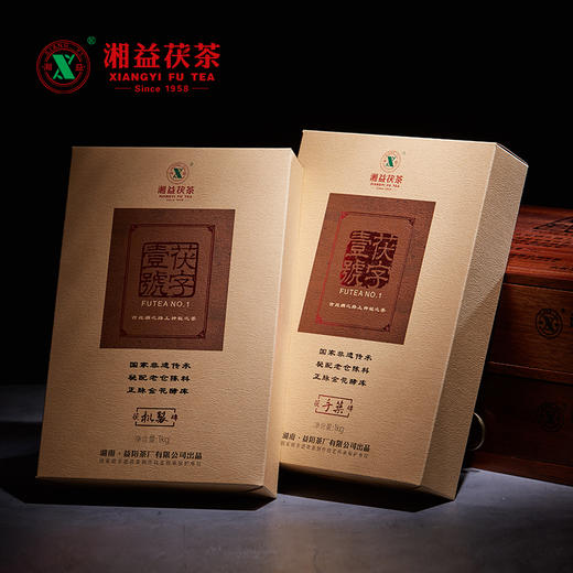 安化黑茶 湘益 2020年 茯字壹号 1kg手筑+1kg机压 商品图1