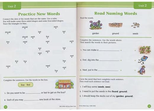 【4-10岁推荐】Evan Moor Sight words 2册 英语高频词积累必备 商品图2