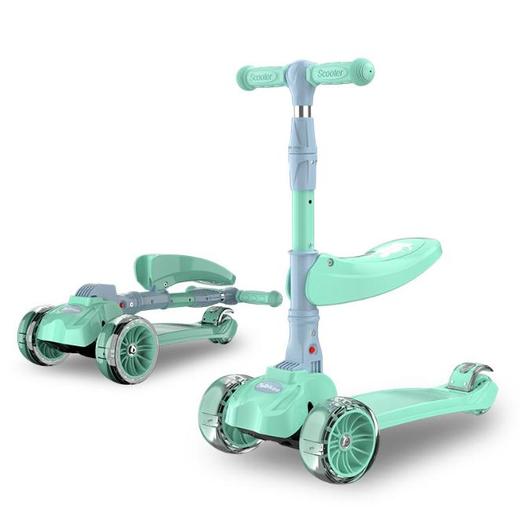 【儿童玩具】*可折叠三合一可坐scooter溜溜童车 商品图3
