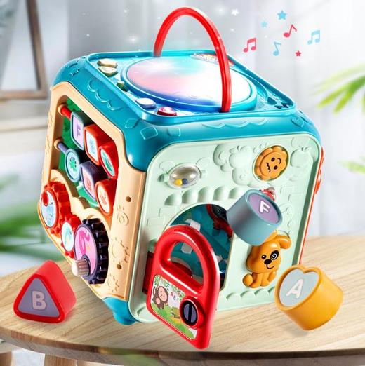 【儿童玩具】*0-3岁益智玩具拍拍鼓2-5-8个月男孩早教多面一二岁女孩手拍鼓 商品图0