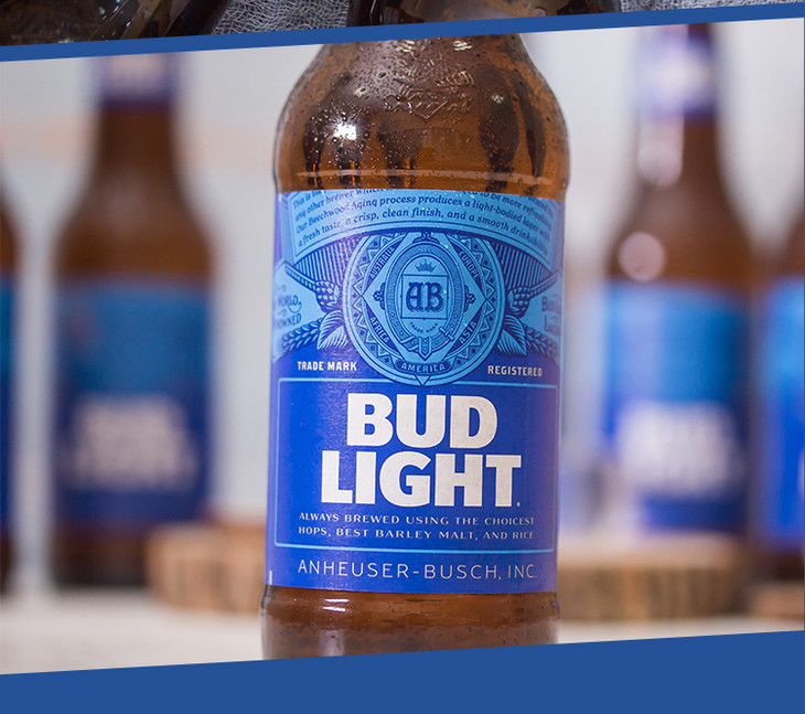 蓝百威瓶装啤酒 355ml