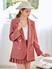欧芮儿粉色小西装外套女春季新款气质双排扣优雅减龄宽松显瘦韩范 商品缩略图1