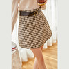 欧芮儿黑白格纹半身裙春季新款高腰显瘦经典复古简约小个子A字裙 商品缩略图1