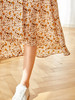 欧芮儿橘黄碎花半身裙女春季新款搭片不规则气质优雅垂坠感A字裙 商品缩略图2