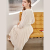 欧芮儿雪纺连衣裙女春季新款收腰显瘦气质优雅法式V领烧花A字摆裙 商品缩略图3