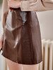 欧芮儿短款半身裙春季新款摩登职场气质时髦复古通勤A字包臀皮裙 商品缩略图1