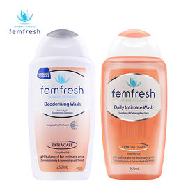 澳洲Femfresh芳芯 女性私处护理液250ml 温和止痒去异味清洁弱酸性温和不刺激